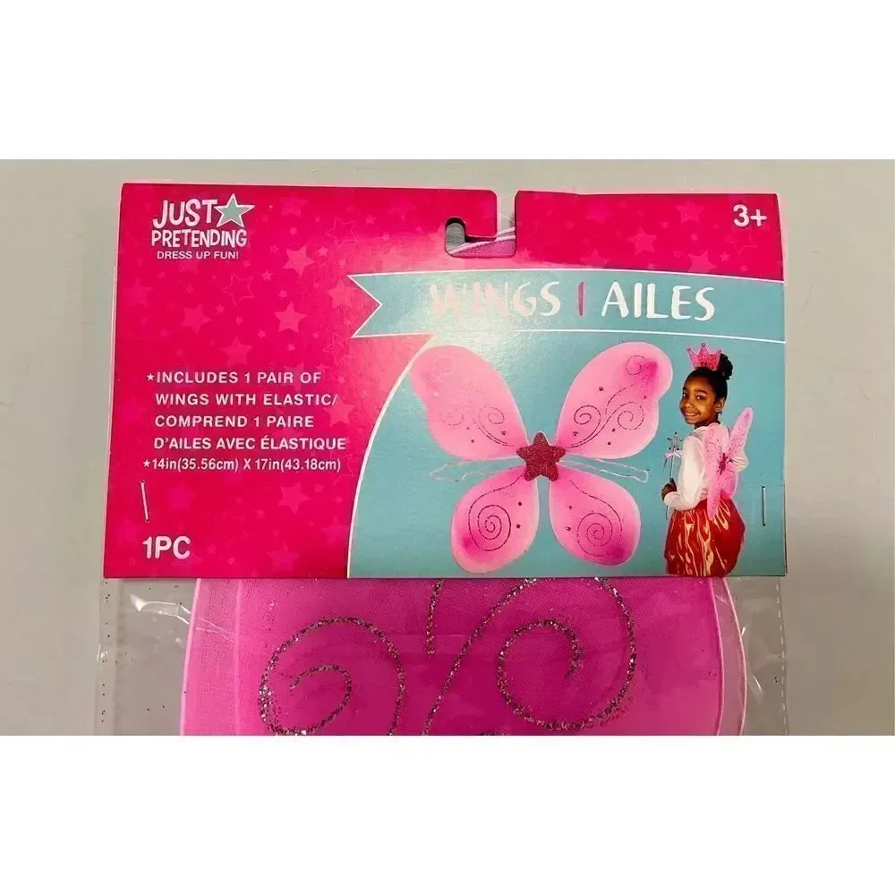 Fairy Princess Pink Butterfly Wings Just Pretending BNWT